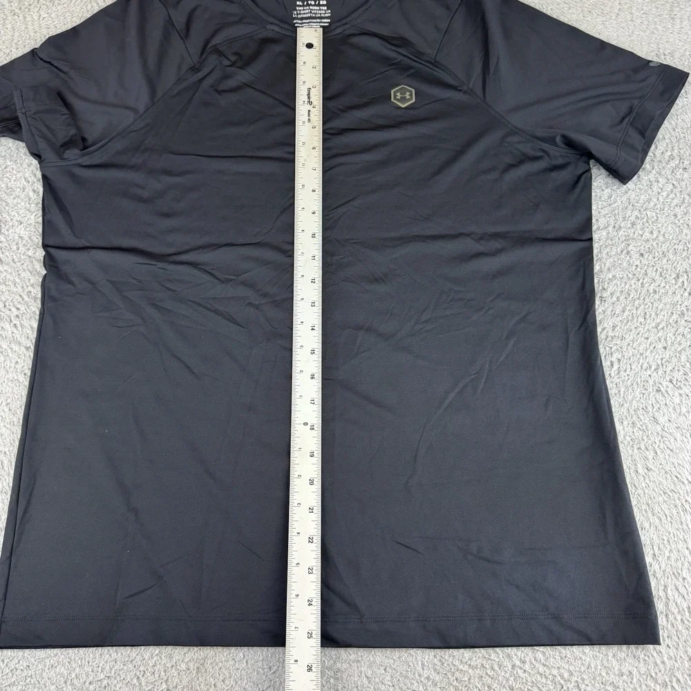 Under Armour UA Rush Shirt Mens Xl  Black HeatGear Celliant Performance Active